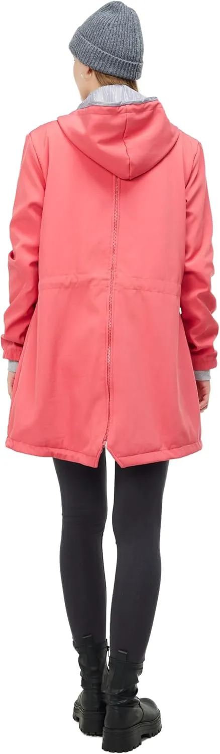 4-in-1 Rain Jacket Waterproof Maternity Carrying Parka for Back or Chest Wear, All-Weather, Softshell Jacket