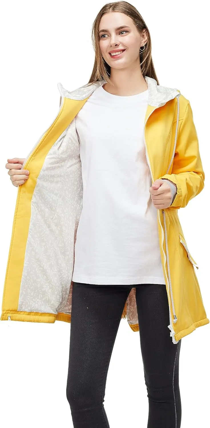 4-in-1 Rain Jacket Waterproof Maternity Carrying Parka for Back or Chest Wear, All-Weather, Softshell Jacket