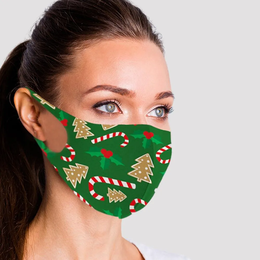 6-Pack: Fun Designed Holiday Themed Reusable Face Masks
