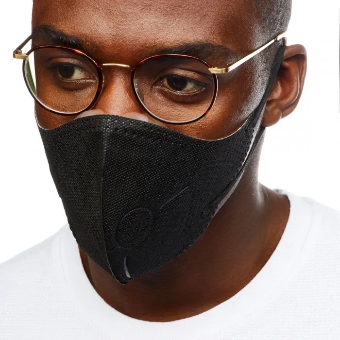 AirPop Light SE Face Masks, Washable and Reusable, Adjustable Fit, Black, 43576 (Bulk Pack of 50)