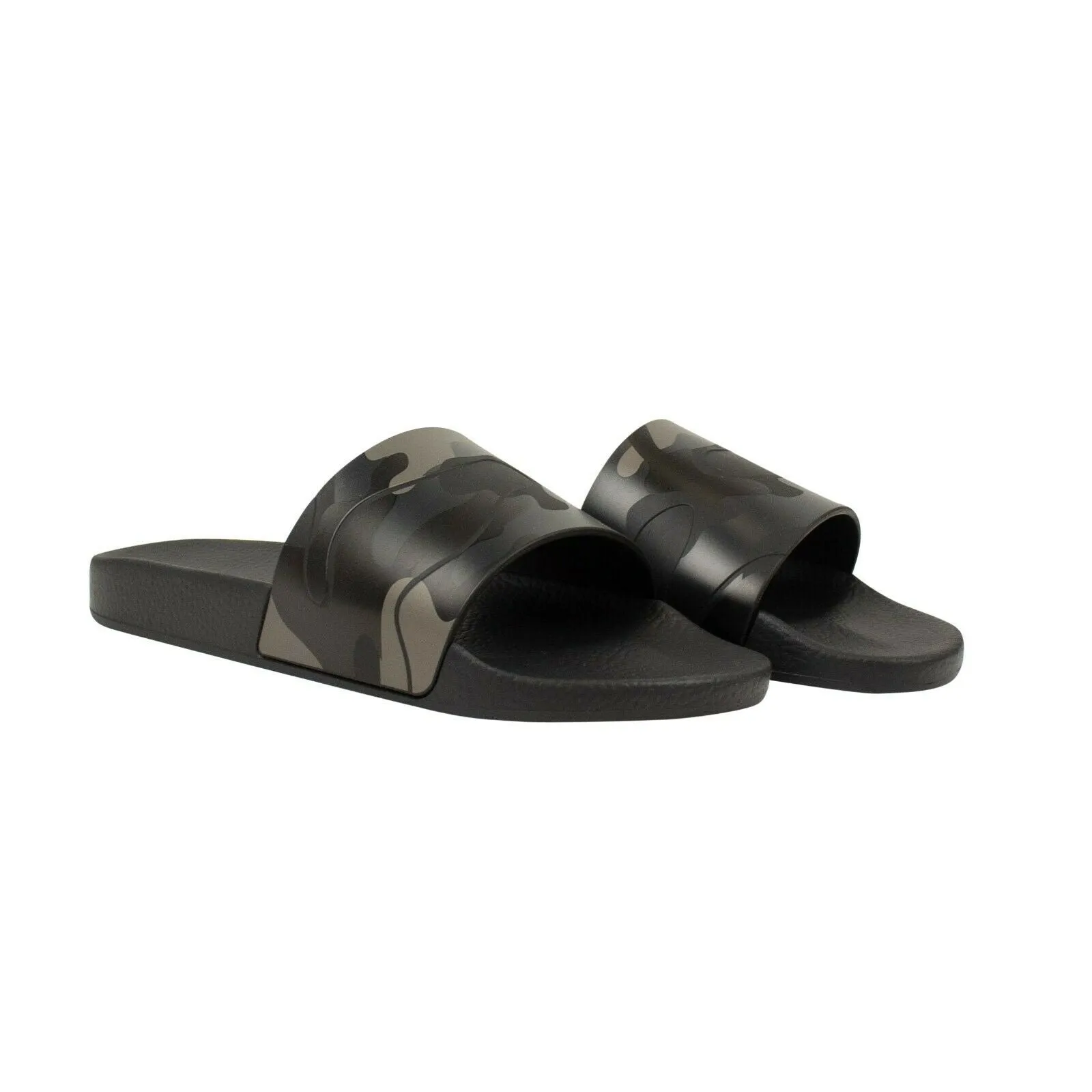 Black Camouflage Rubber Slides