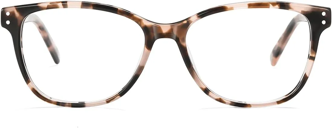 Blue Light Blocking Reading Glasses for Women Acetate Frame Metal Spring Hinges Readers for Women