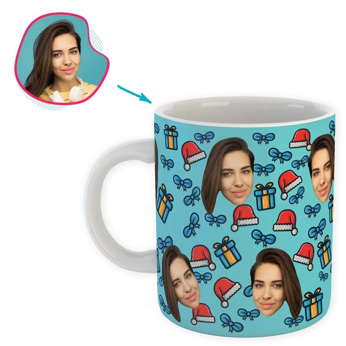 Christmas Hat Personalized Mug