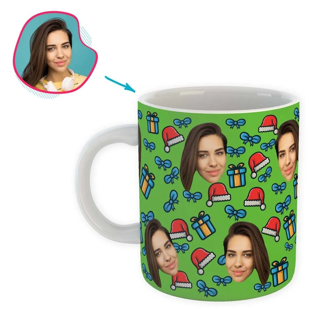 Christmas Hat Personalized Mug