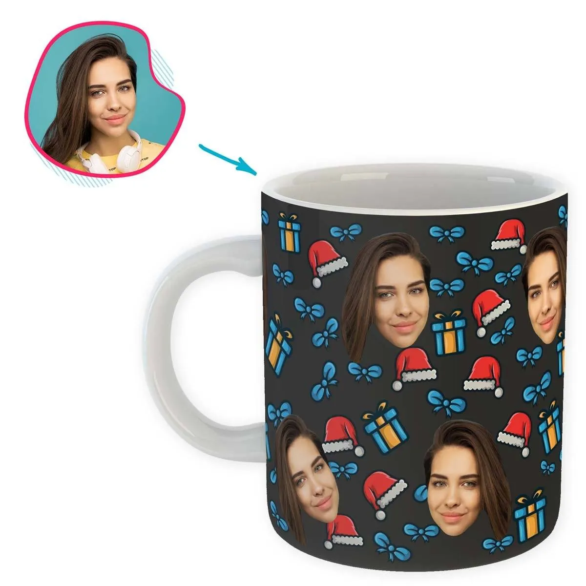 Christmas Hat Personalized Mug