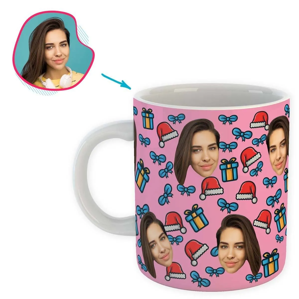 Christmas Hat Personalized Mug