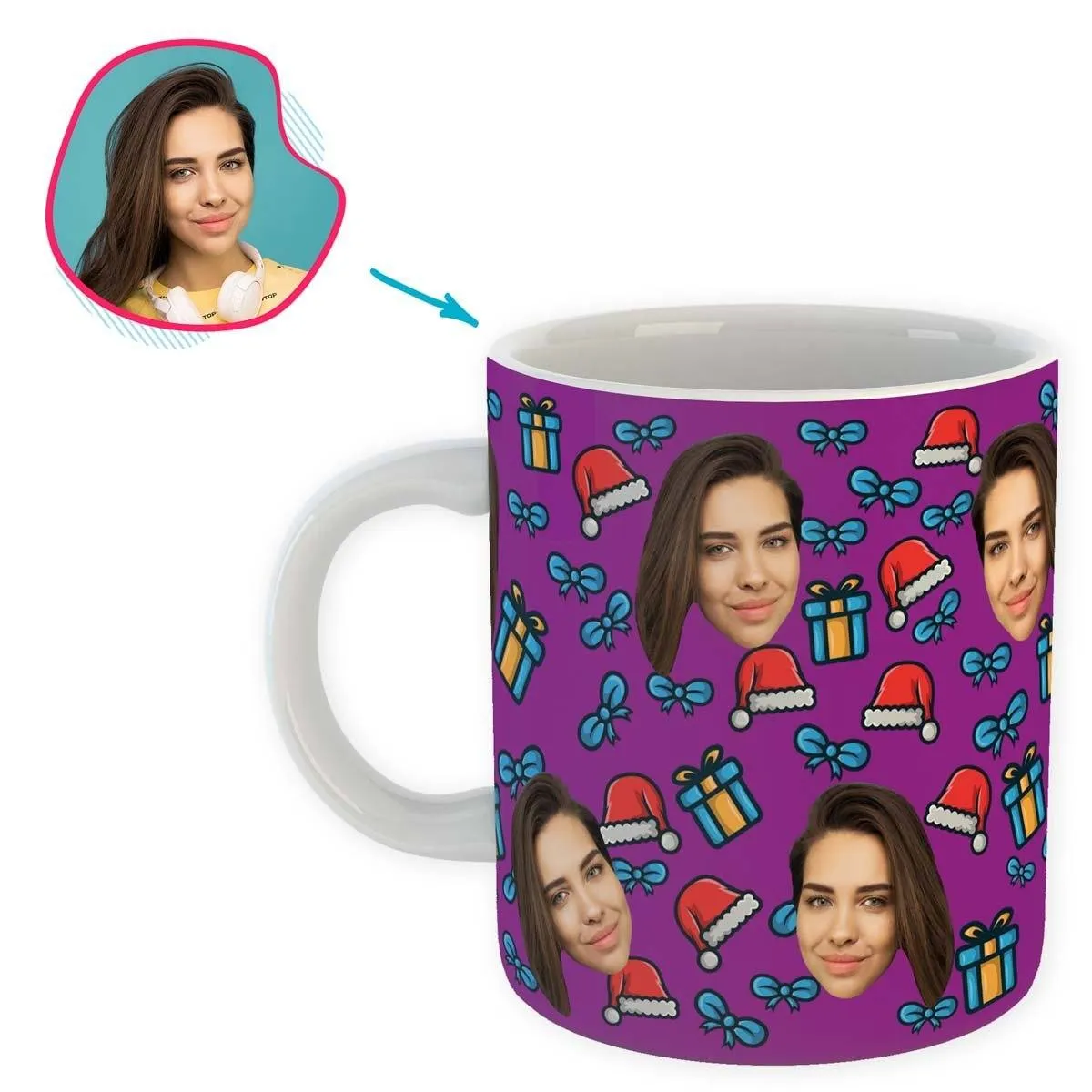 Christmas Hat Personalized Mug