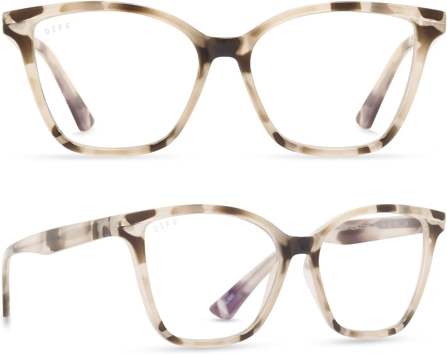 DIFF Reading glasses Leah blue light blocking, Lightweight Oversized Readers for Women