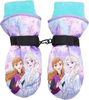 Disney Girls' Winter Insulated Snow Ski Gloves – Minnie Mouse or Frozen II Elsa & Anna (Toddler/Little Girls)