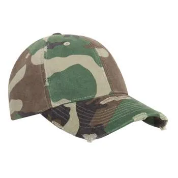 Distressed Camo Low Pro Cap