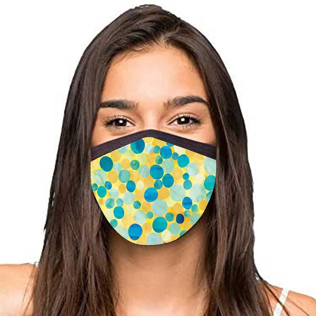 Face Masks Reusable Washable Set Of 2 -Yellow_Confetti