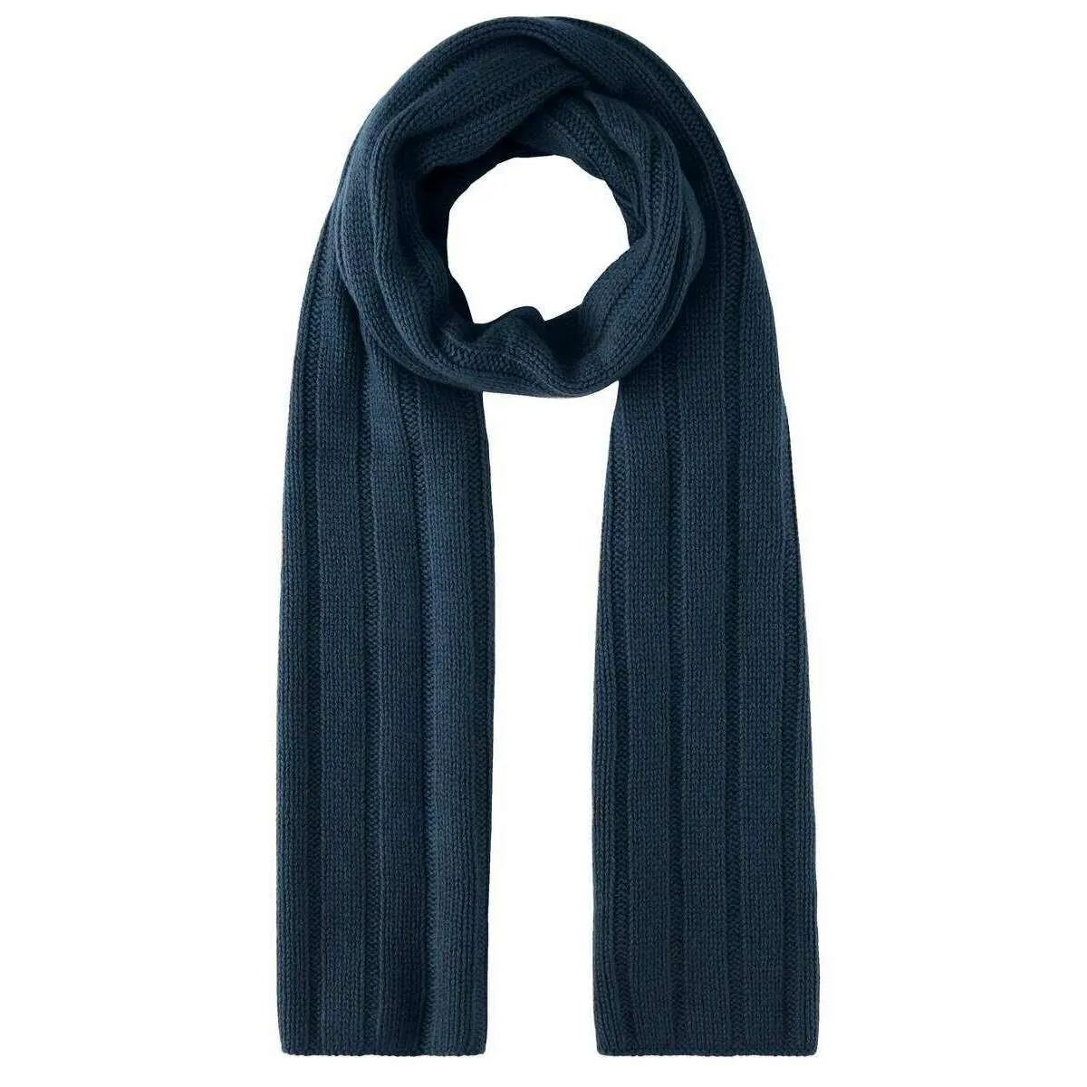 Falke Sporty Rib Cashmere Scarf - Space Blue