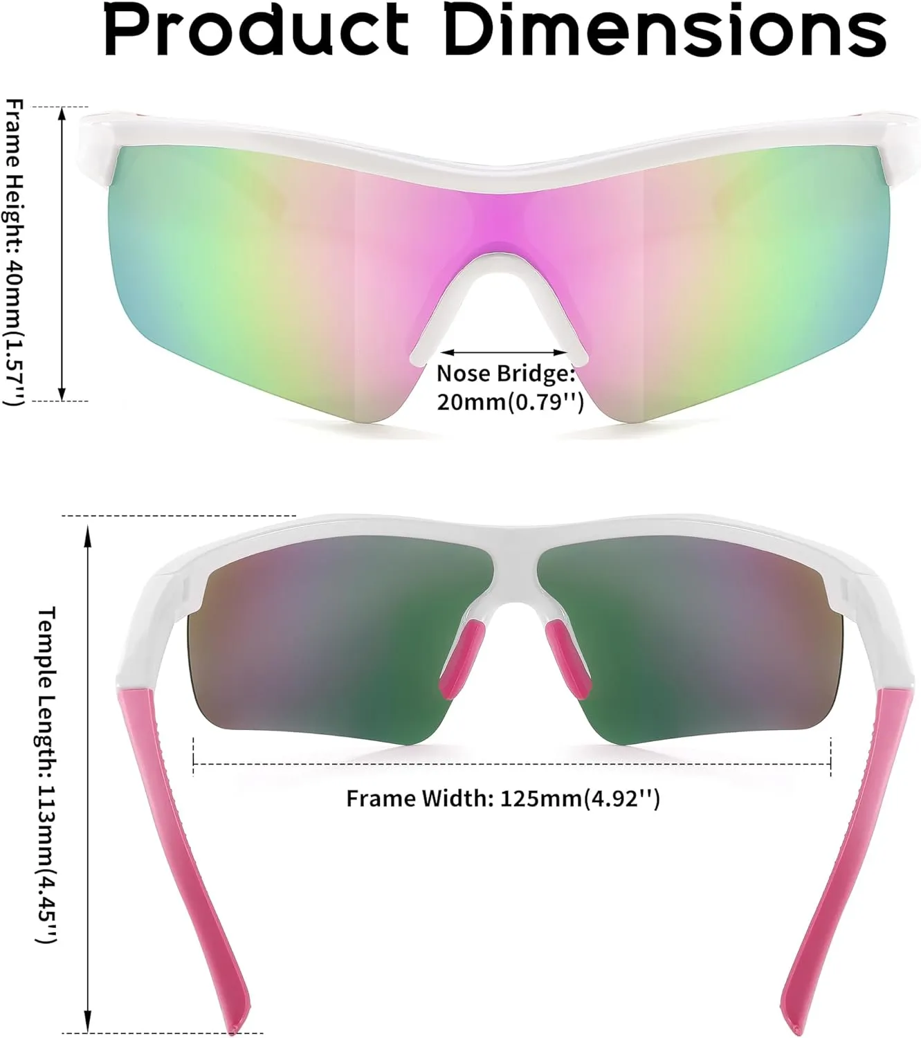 FEISEDY Kids Teens Baseball Polarized Sunglasses Sports TR90 Frame Boys Girls Cycling B2454