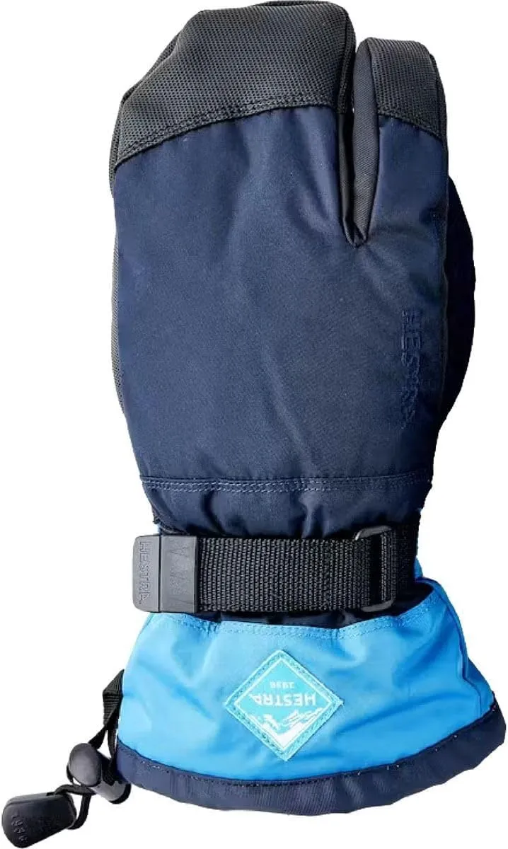 Hestra Gauntlet CZone Junior Glove (Youth 4-13yrs) | Waterproof, Insulated 3-Finger Kids Snow Gloves for Winter, Skiing & Playing in The Snow