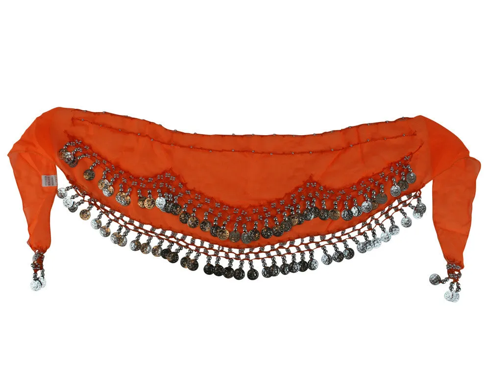 Kid Size Party Favor Belly Dance Hip Scarf Wrap Coin Belts