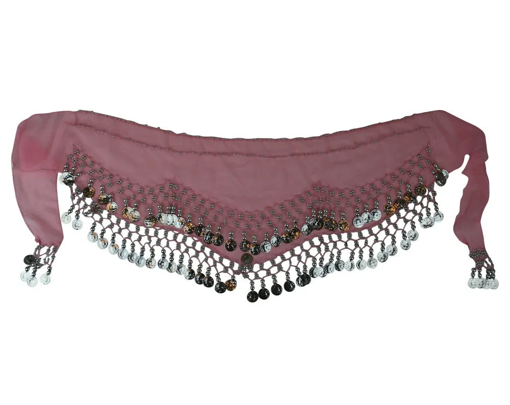 Kid Size Party Favor Belly Dance Hip Scarf Wrap Coin Belts