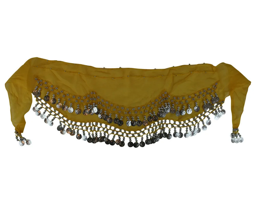 Kid Size Party Favor Belly Dance Hip Scarf Wrap Coin Belts