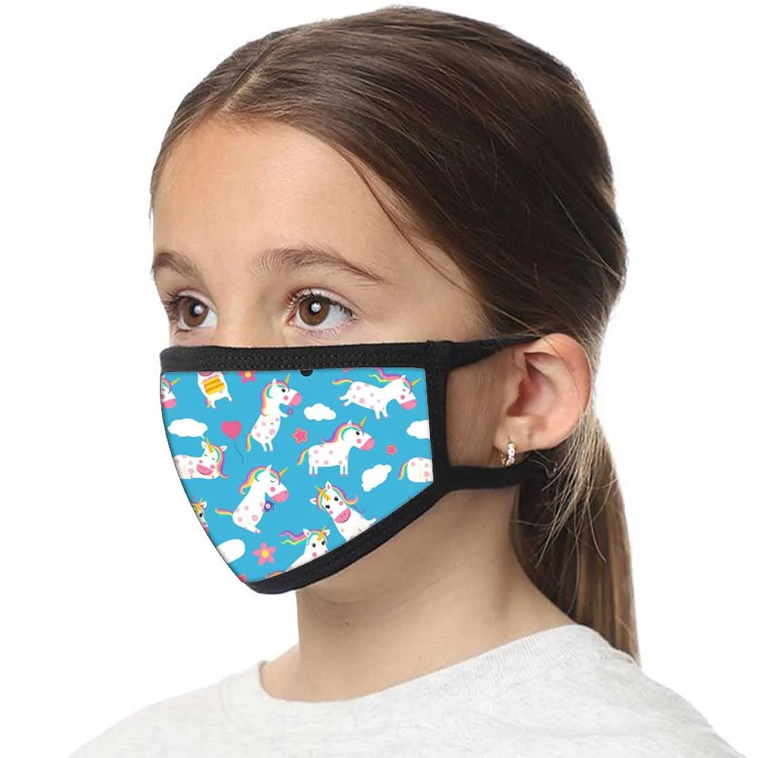 Kids Facemask - Set Of 2 -  Unicorn Blue