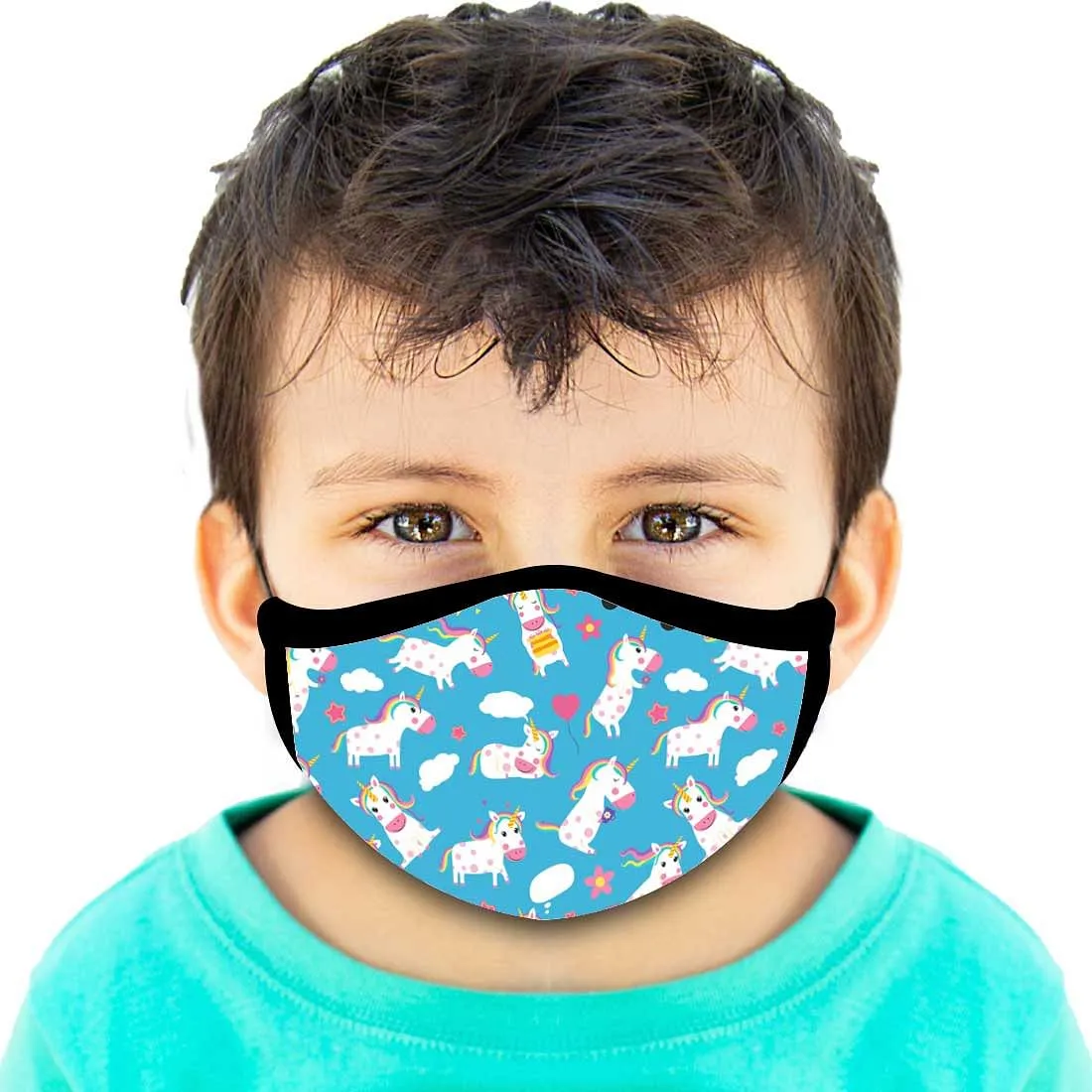 Kids Facemask - Set Of 2 -  Unicorn Blue