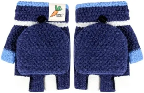 Kids Gloves Fingerless Gloves Ski Mittens Insulated Texting Gloves Mitten Cover