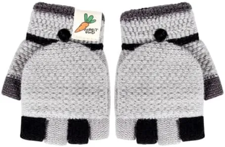 Kids Gloves Fingerless Gloves Ski Mittens Insulated Texting Gloves Mitten Cover