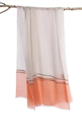 Large duotone cashmere scarf cashmere scarf with silver fringe