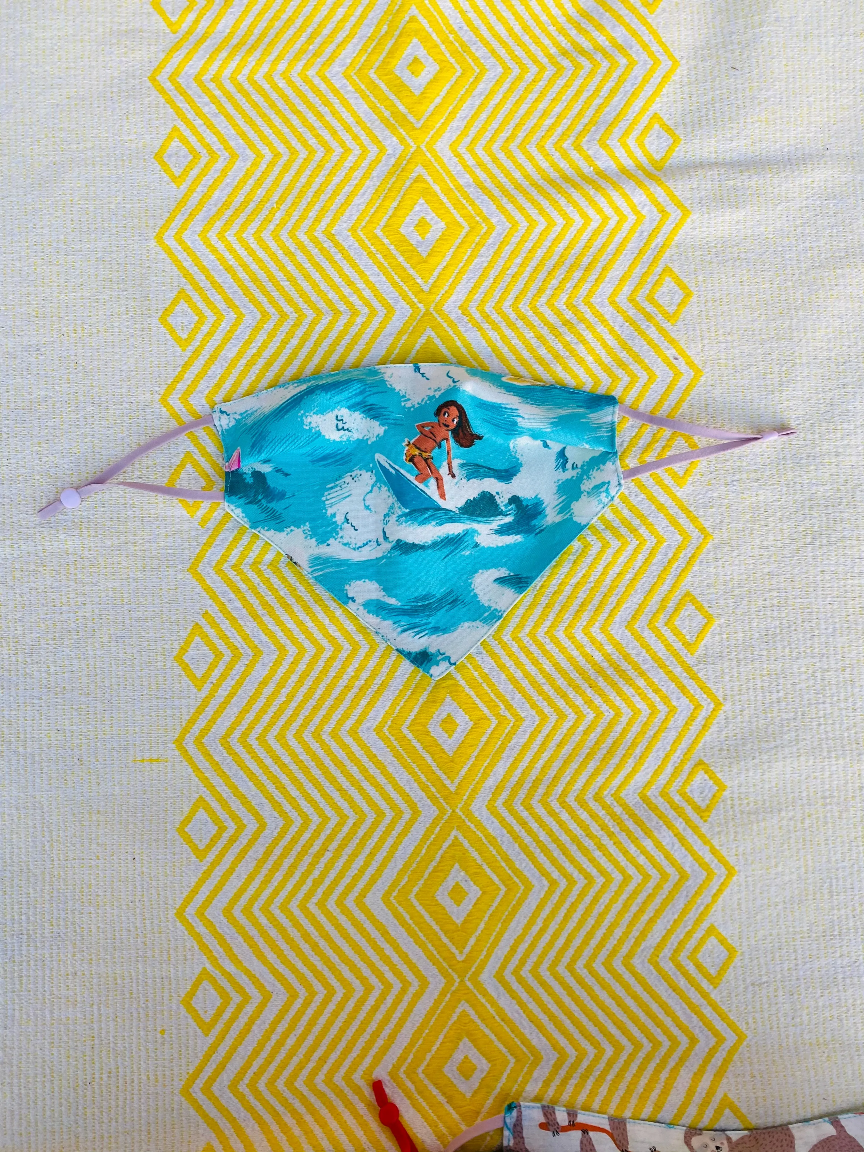 Little surfer girls  kids Bandanita Face Mask