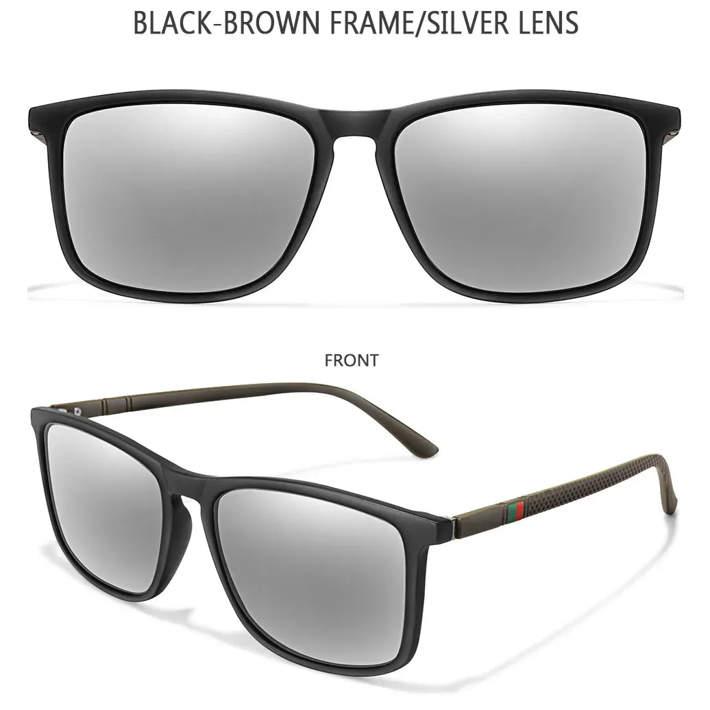 Luxury Square Vintage Polarized Windproof Cycling Sunglasses UV400 Male Eyewear Men Women Fashion Travel Driving Fishing Glasses
