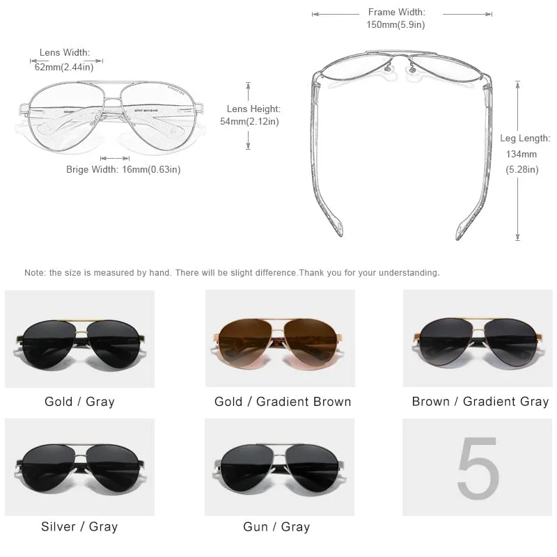Pilot Polarized Sunglasses - Wire Core Style