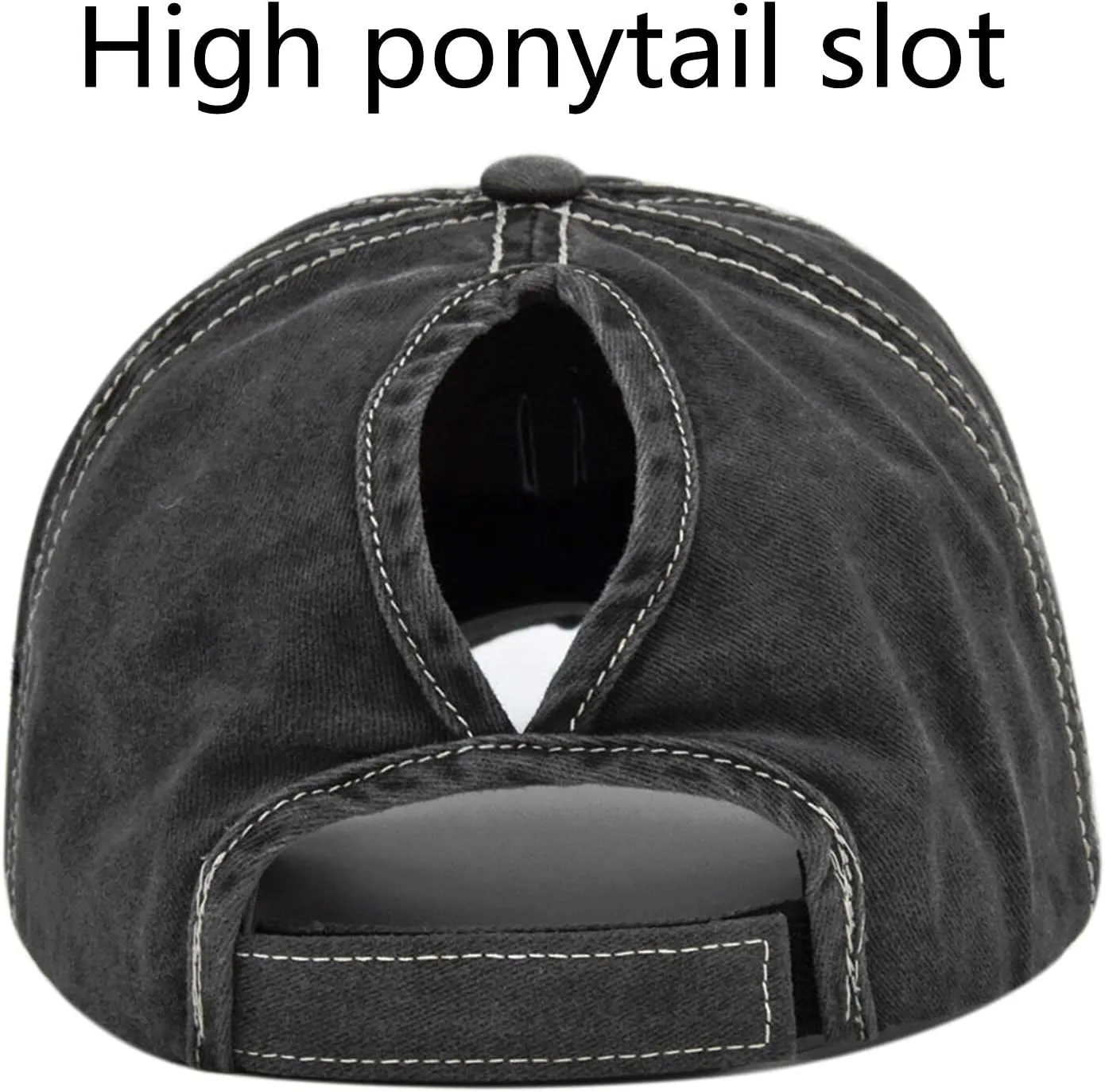 ProMindFun Womens Pony Hat High Ponytail Baseball Cap Girls Messy Bun Caps Camouflage Trucker Bad Hair Day Adjustable Dad Hat