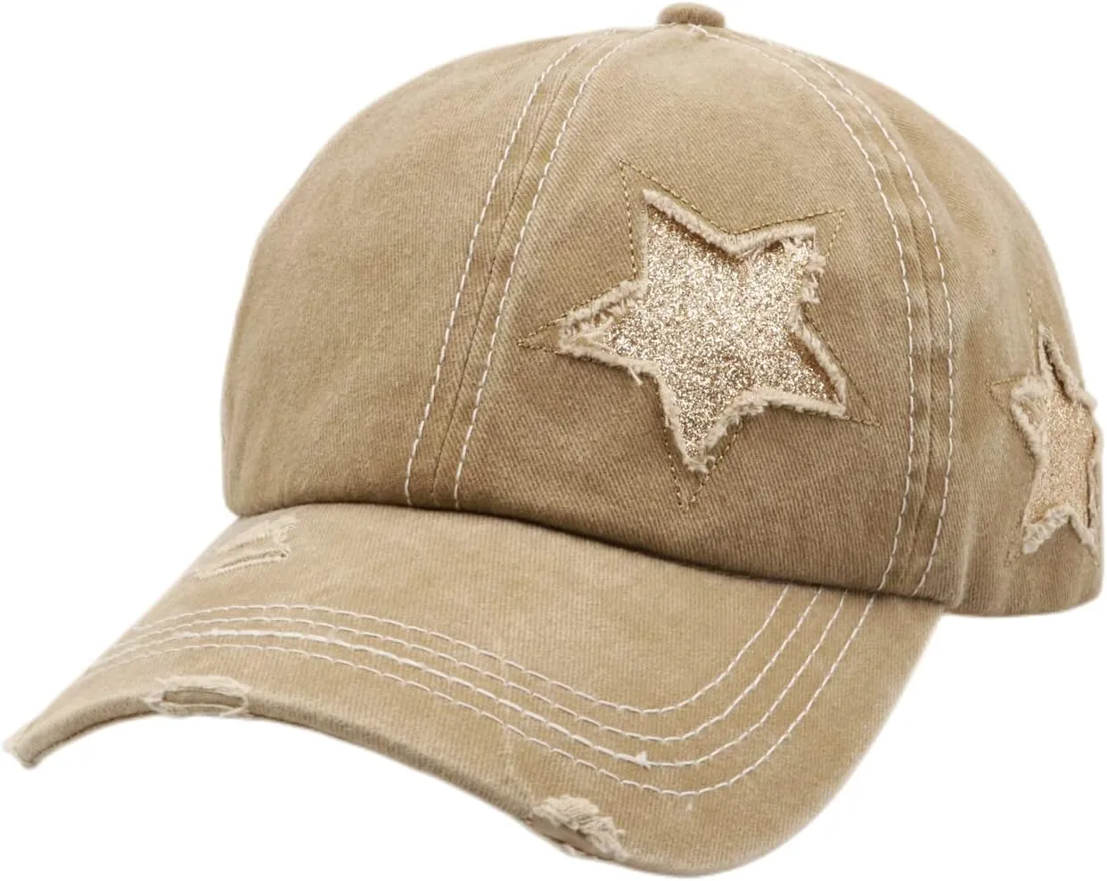 ProMindFun Womens Pony Hat High Ponytail Baseball Cap Girls Messy Bun Caps Camouflage Trucker Bad Hair Day Adjustable Dad Hat