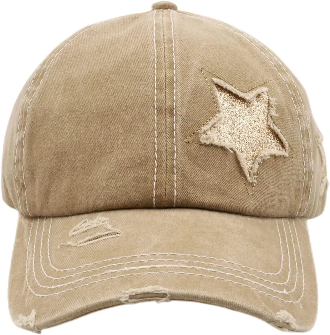 ProMindFun Womens Pony Hat High Ponytail Baseball Cap Girls Messy Bun Caps Camouflage Trucker Bad Hair Day Adjustable Dad Hat