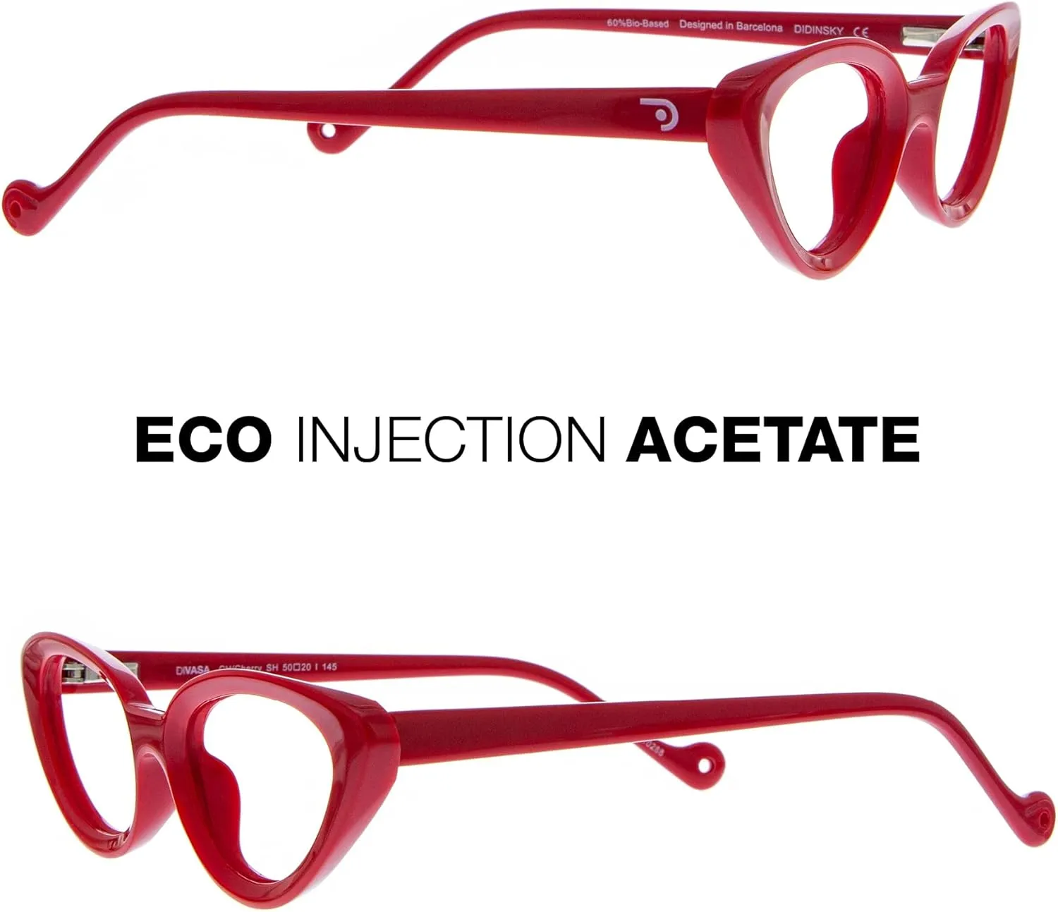 Reading Glasses Blue Light Blocking Unisex Readers. Acetate Frames, Flexible Temples and Anti-Reflective Lenses - Cherry  2.5 - DIVASA