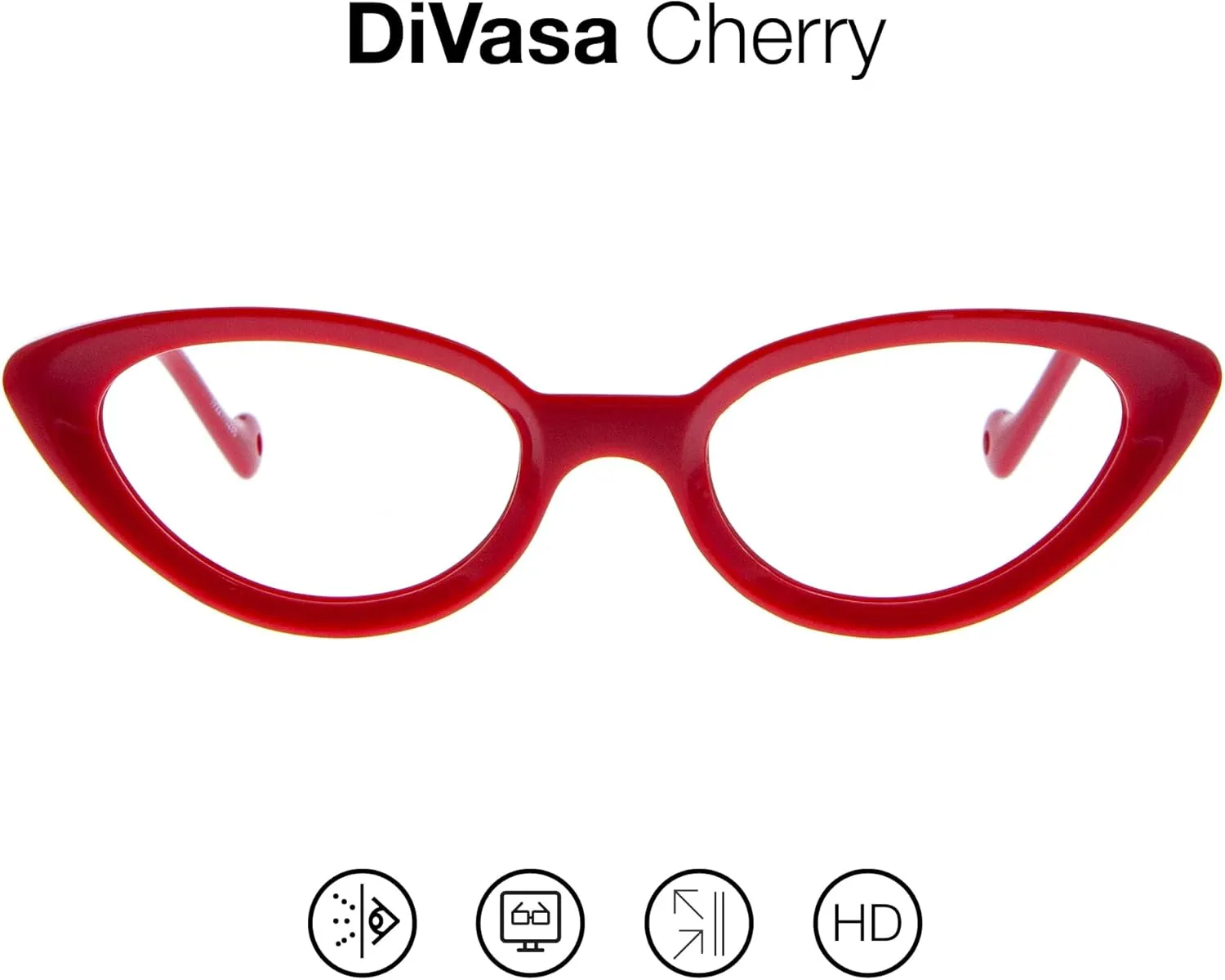 Reading Glasses Blue Light Blocking Unisex Readers. Acetate Frames, Flexible Temples and Anti-Reflective Lenses - Cherry  2.5 - DIVASA