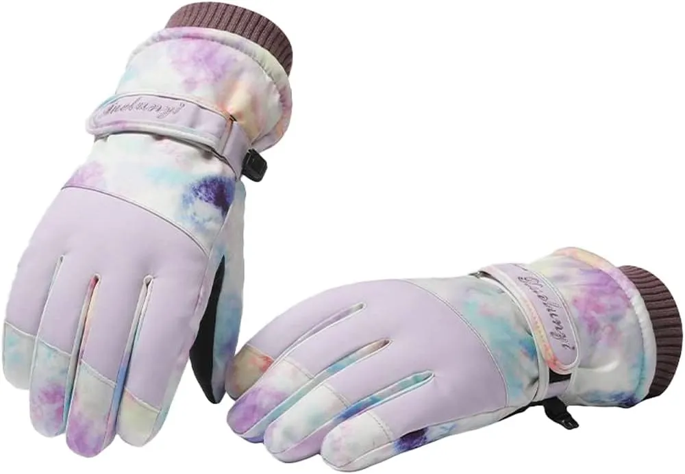 Ski Gloves, Waterproof Insulated Winter Gloves for Men Women, Touchscreen Liners Snow Gloves for Cold Weather