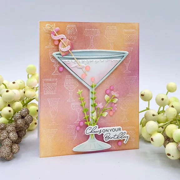 SPELLBINDERS: Classy Glasses | Press   Hot Foil Plate & Stencil Bundle