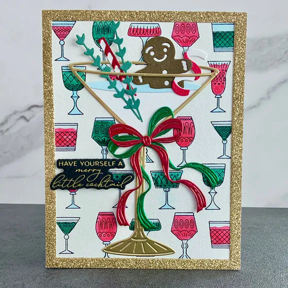 SPELLBINDERS: Classy Glasses | Press   Hot Foil Plate & Stencil Bundle