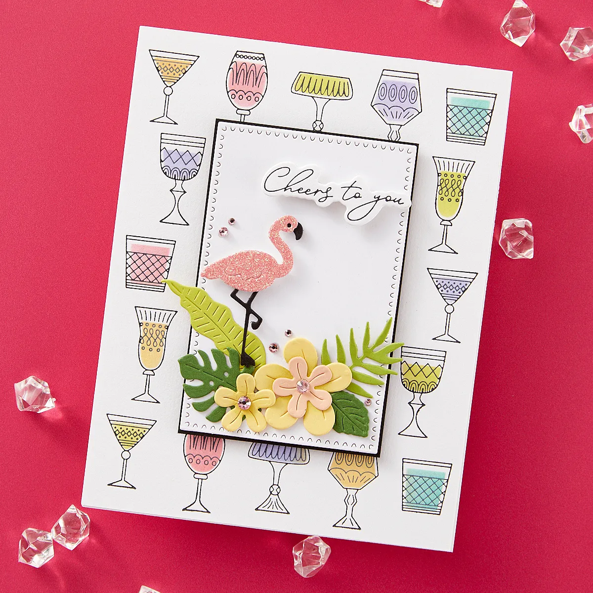 SPELLBINDERS: Classy Glasses | Press   Hot Foil Plate & Stencil Bundle