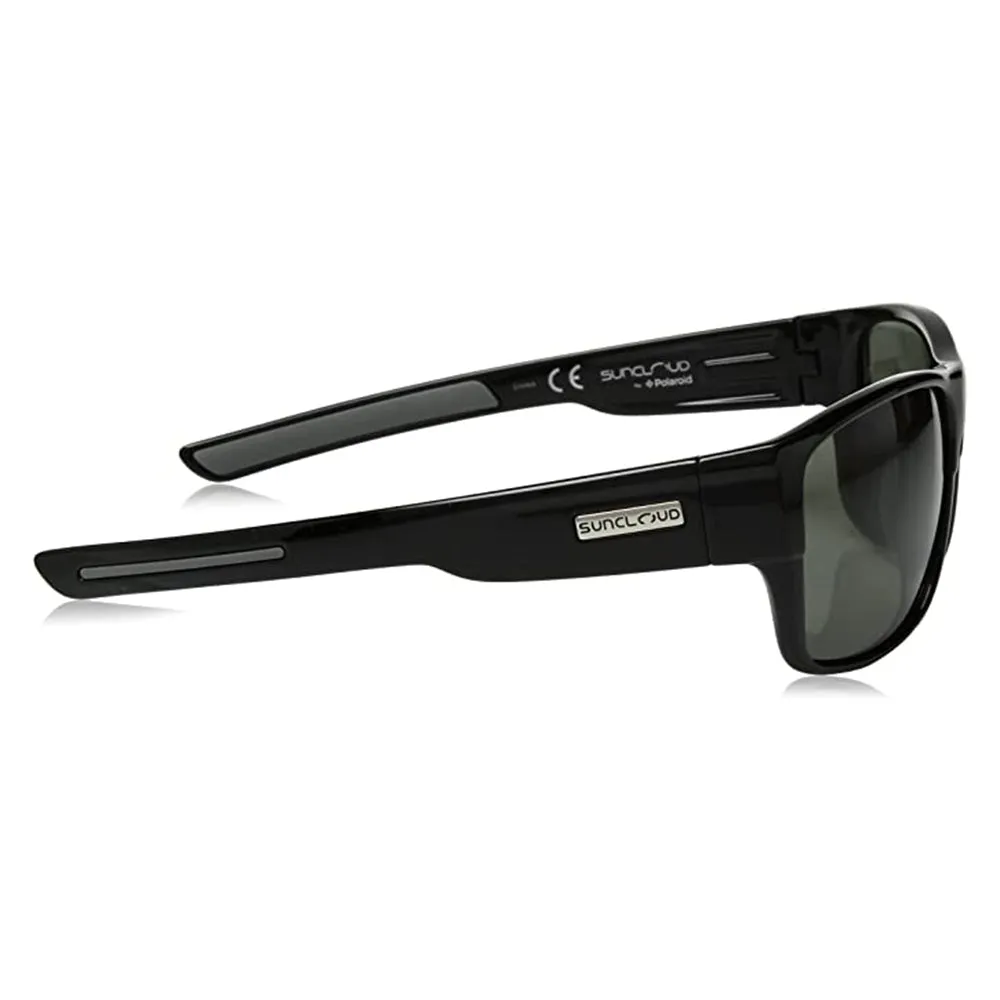 Suncloud Unisex Black Frame Grey Lens Polarized Square Sunglasses - S-RNPPGYBK