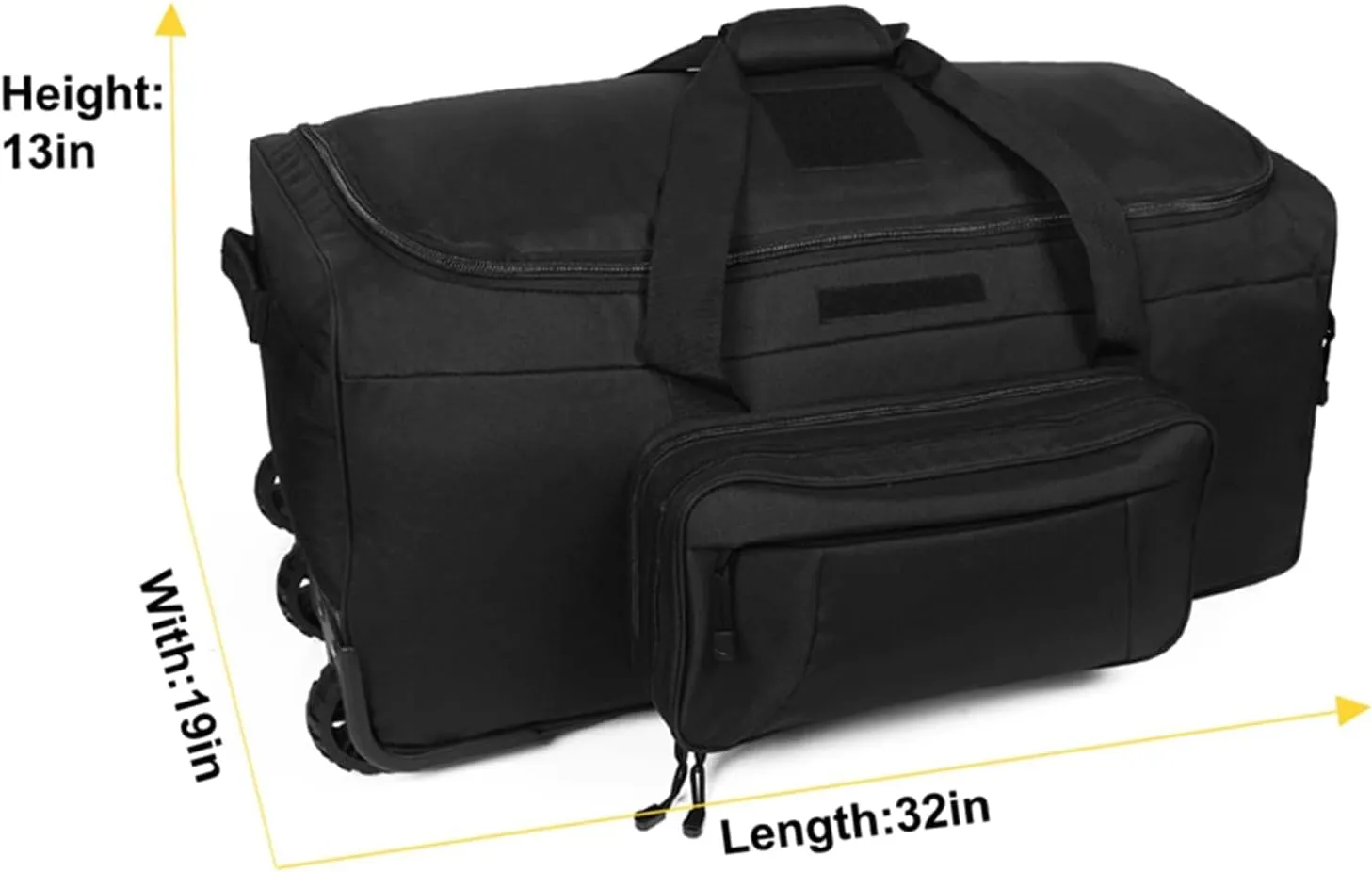 Travel Duffle Bag With Wheels Extra Large Rolling Duffel Bags for Tactical Military Deployment Camping