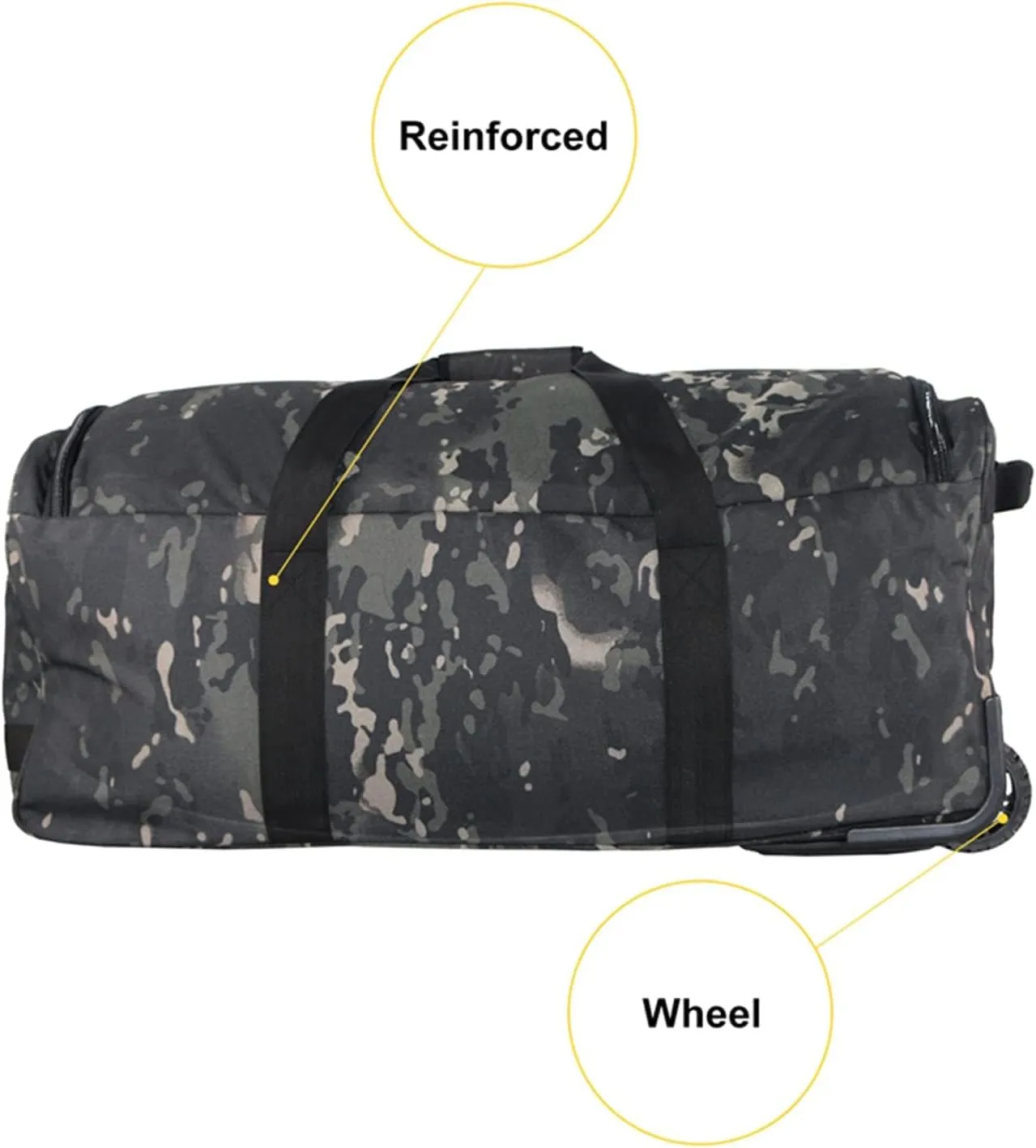 Travel Duffle Bag With Wheels Extra Large Rolling Duffel Bags for Tactical Military Deployment Camping
