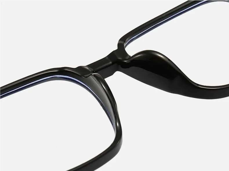 VENOAL Anti Glare Eyewear Blue Light Blocking Reading Glasses TR Frame Computer Readers Large Flat Light Mirror Square (Color : Clear-Gray, Size :  100)