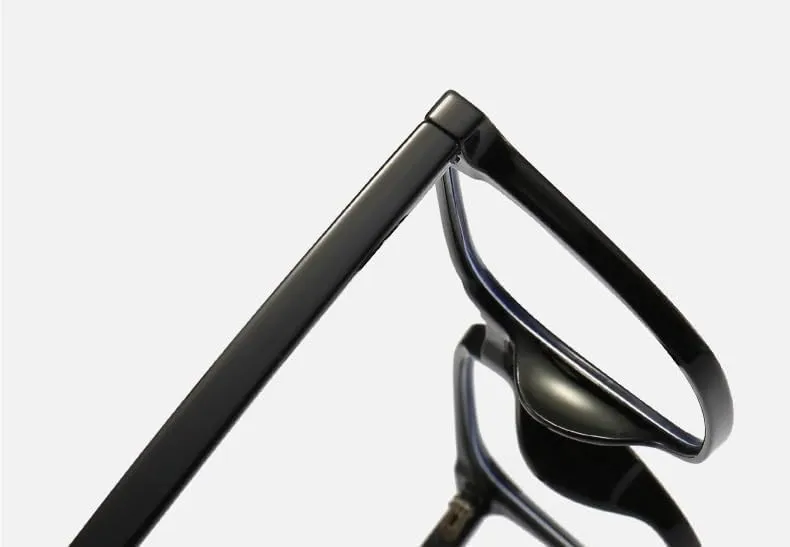 VENOAL Anti Glare Eyewear Blue Light Blocking Reading Glasses TR Frame Computer Readers Large Flat Light Mirror Square (Color : Clear-Gray, Size :  100)