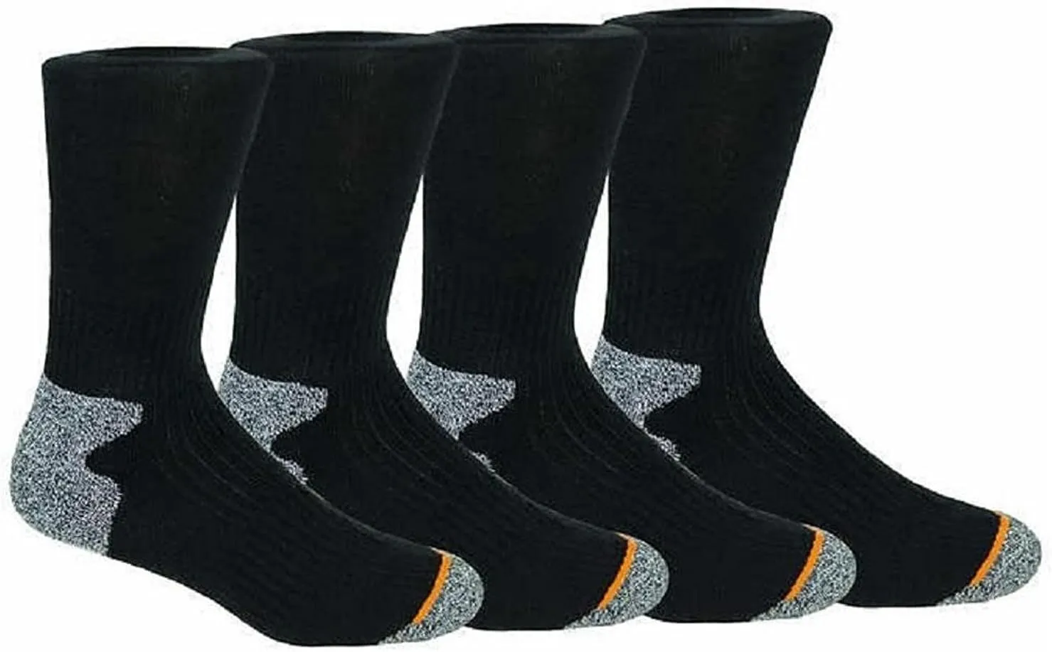 Weatherproof Premium 4-Pair Men's Wool Blend Crew Socks