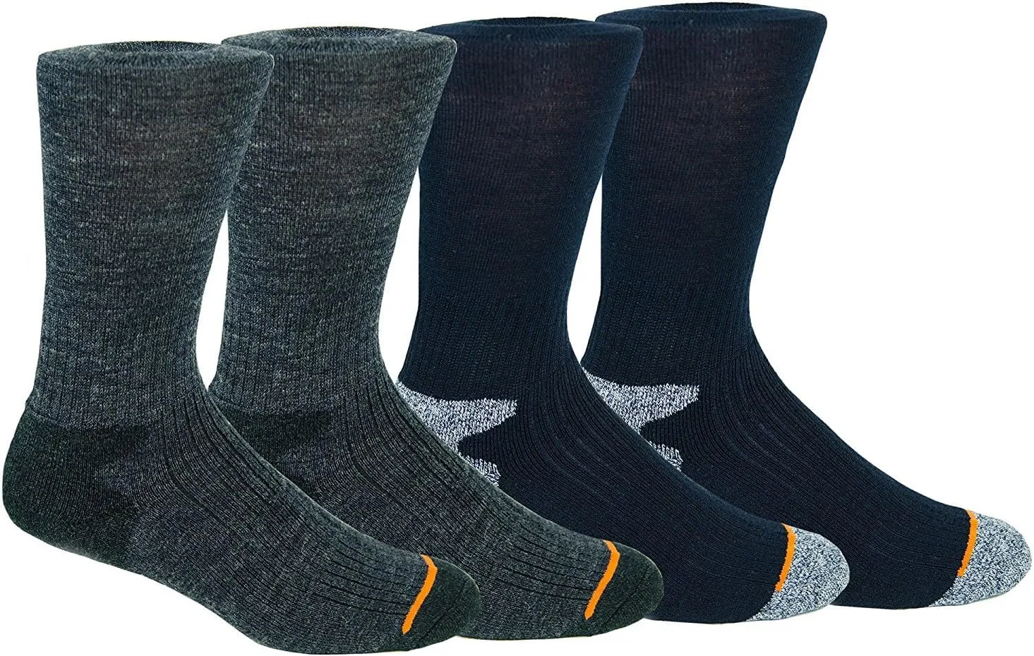 Weatherproof Premium 4-Pair Men's Wool Blend Crew Socks