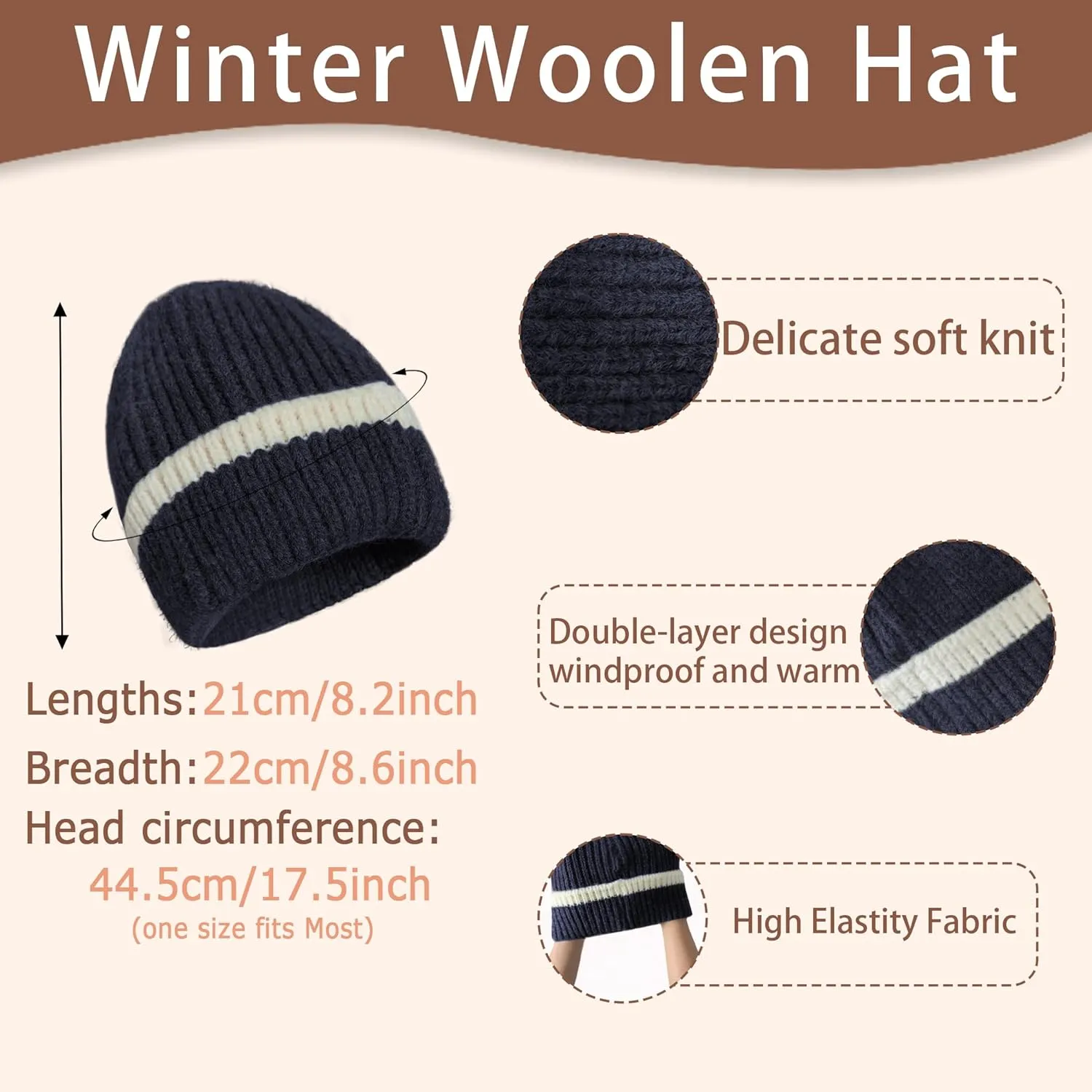 Winter Hat Scarf Gloves Set for Women Men, Warm Fleece Beanie Touchscreen Glove Thermal Scarves for Cold Weather U-SY-L1