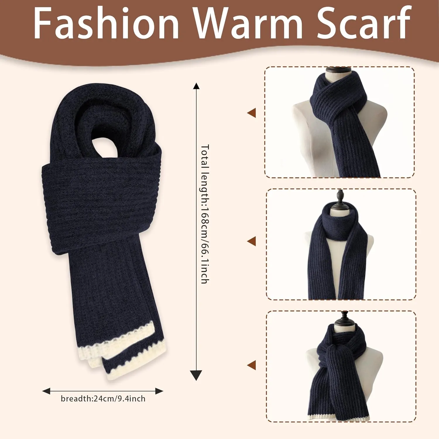 Winter Hat Scarf Gloves Set for Women Men, Warm Fleece Beanie Touchscreen Glove Thermal Scarves for Cold Weather U-SY-L1
