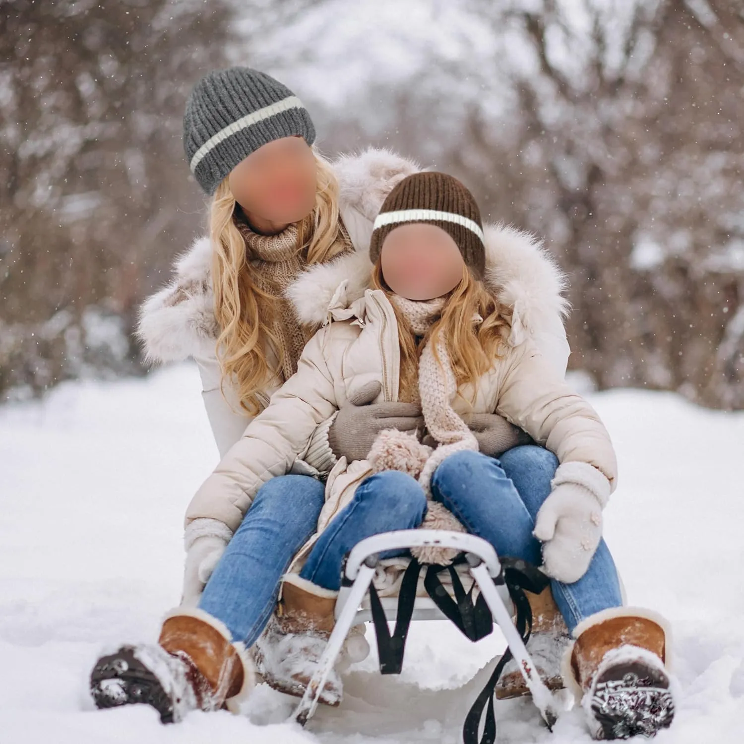 Winter Hat Scarf Gloves Set for Women Men, Warm Fleece Beanie Touchscreen Glove Thermal Scarves for Cold Weather U-SY-L1