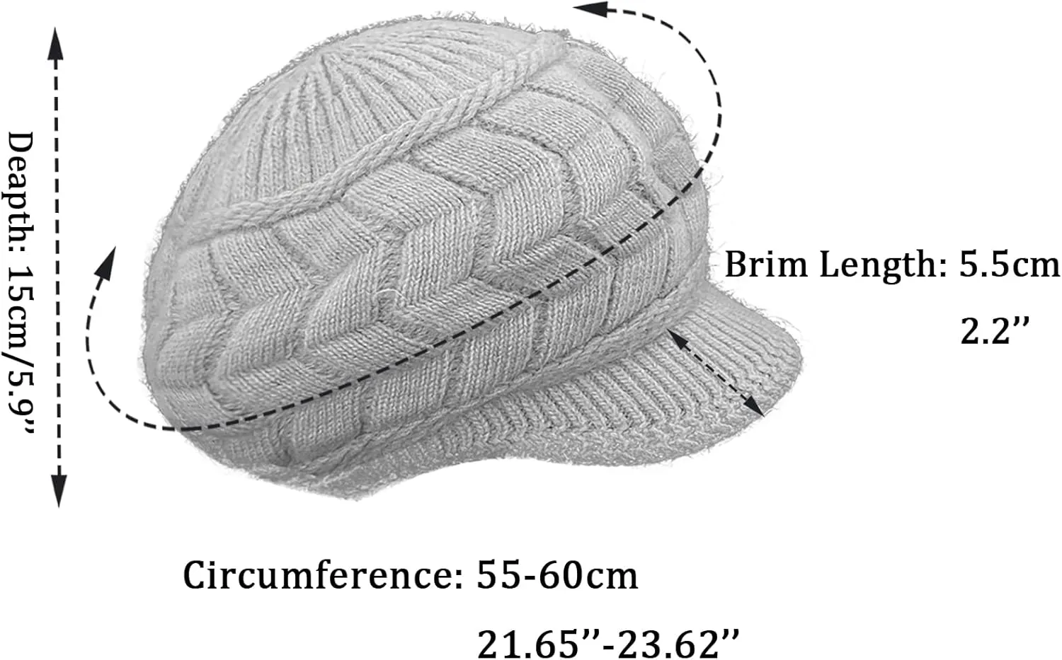 Winter Hat Scarf Gloves Set for Women Men, Warm Fleece Beanie Touchscreen Glove Thermal Scarves for Cold Weather U-SY-L1