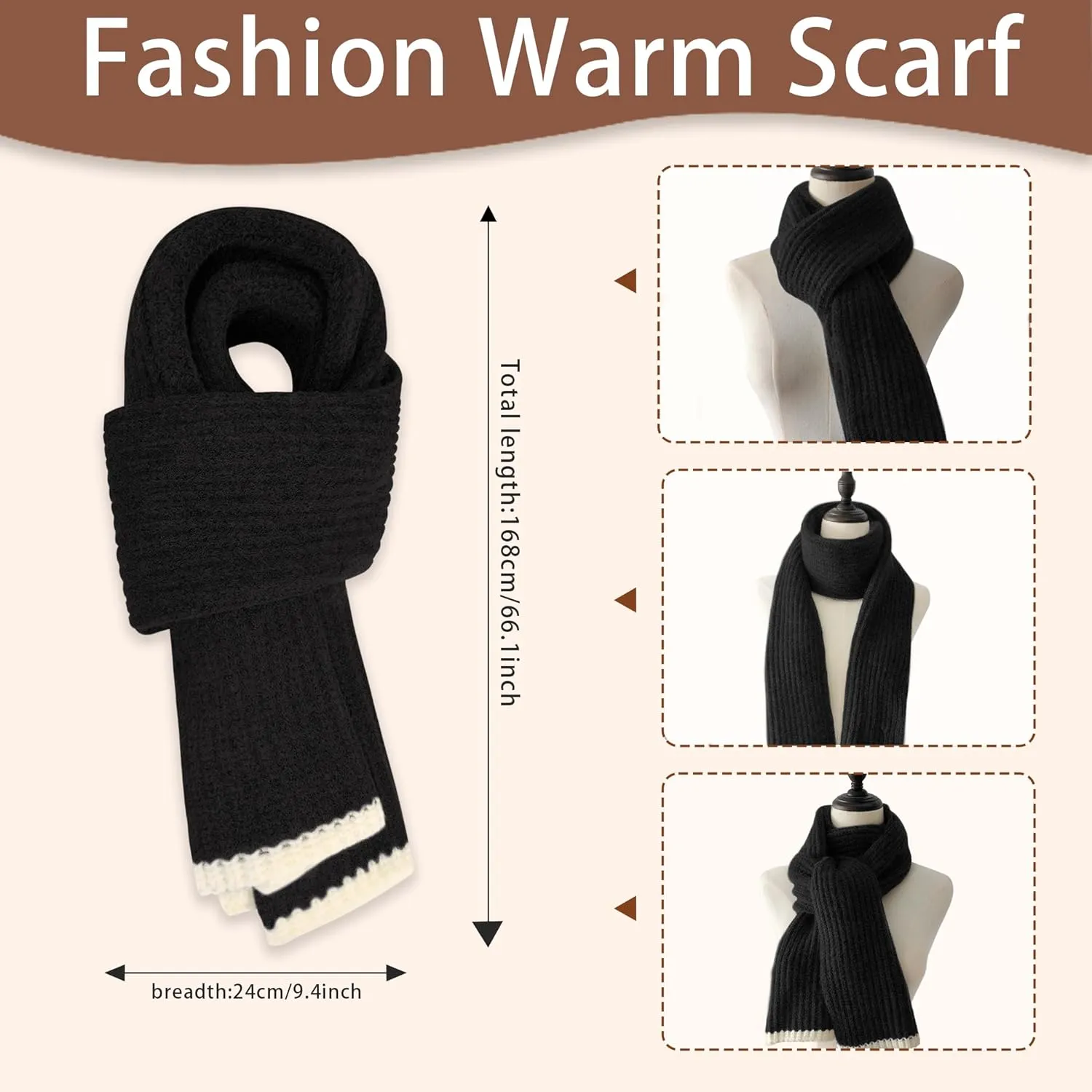 Winter Hat Scarf Gloves Set for Women Men, Warm Fleece Beanie Touchscreen Glove Thermal Scarves for Cold Weather U-SY-L1